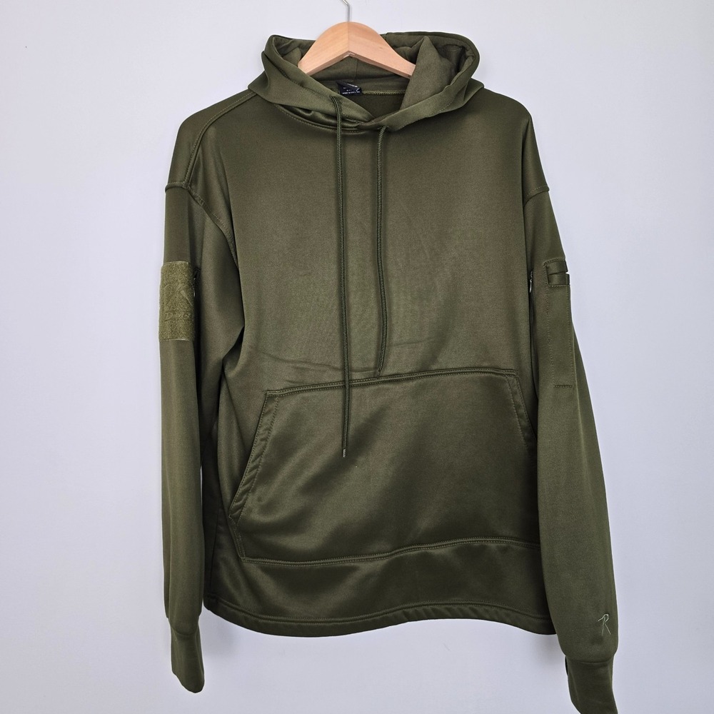 Rothco Mens Concealed Carry Hoodie Sz M Olive Gorpcore Urban Utility Tech Fleece
